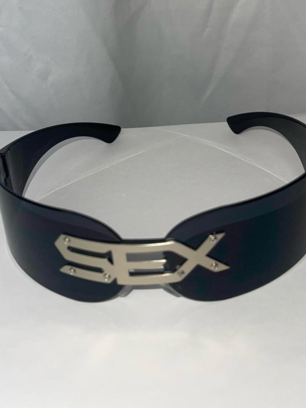 Sex Sunglasses Visor with Silver Logo